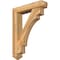 Ekena Millwork Merced Arts and Crafts Rough Sawn Bracket w/ Offset Brace, Western Red Cedar, 6"W x 28"D x 36"H BKT0604X28X36MRC03RWR - alternate 1